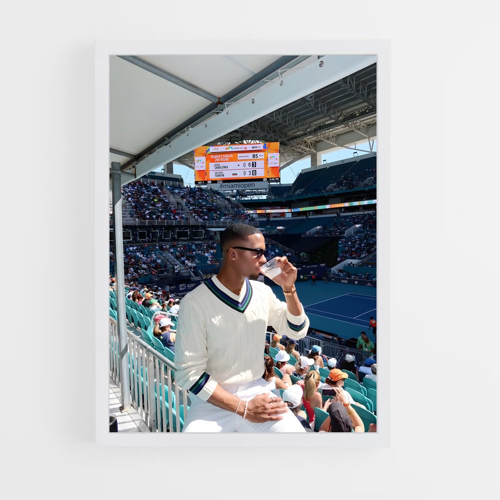 Poster Chill à Miami – affiche Tennis (vue 3)